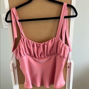 Pink Ruffled Women's Top